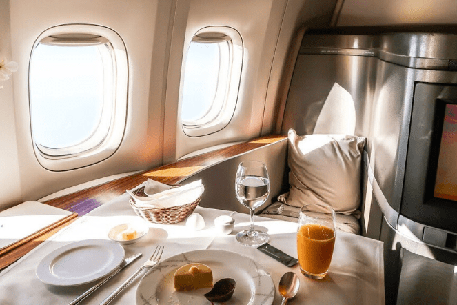 First Class Cathay Pacific Cabin